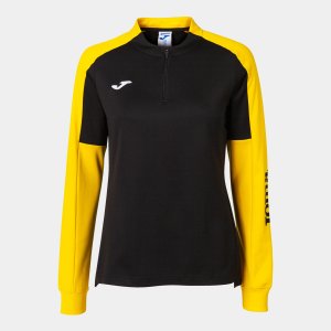 JOMA WOMEN'S ECO CHAMPIONSHIP SWEATSHIRT BLACK YELLOW
