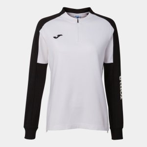 JOMA WOMEN'S ECO CHAMPIONSHIP SWEATSHIRT WHITE BLACK