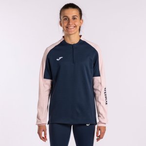 JOMA WOMEN'S ECO CHAMPIONSHIP SWEATSHIRT NAVY PINK