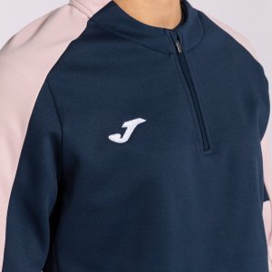 JOMA WOMEN'S ECO CHAMPIONSHIP SWEATSHIRT NAVY PINK
