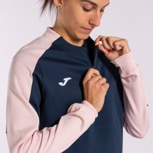 JOMA WOMEN'S ECO CHAMPIONSHIP SWEATSHIRT NAVY PINK