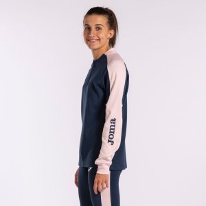 JOMA WOMEN'S ECO CHAMPIONSHIP SWEATSHIRT NAVY PINK