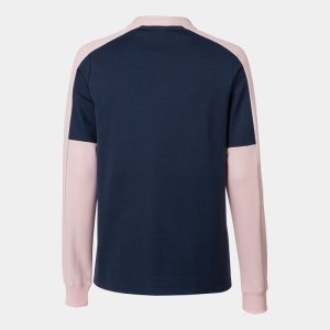 JOMA WOMEN'S ECO CHAMPIONSHIP SWEATSHIRT NAVY PINK