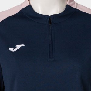JOMA WOMEN'S ECO CHAMPIONSHIP SWEATSHIRT NAVY PINK