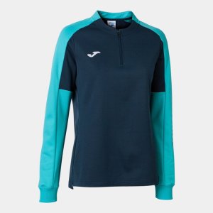JOMA WOMEN'S ECO CHAMPIONSHIP SWEATSHIRT NAVY FLUOR TURQUOISE