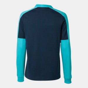 JOMA WOMEN'S ECO CHAMPIONSHIP SWEATSHIRT NAVY FLUOR TURQUOISE