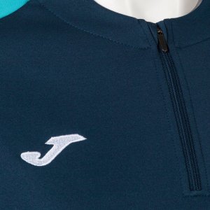 JOMA WOMEN'S ECO CHAMPIONSHIP SWEATSHIRT NAVY FLUOR TURQUOISE