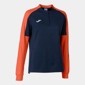 JOMA WOMEN'S ECO CHAMPIONSHIP SWEATSHIRT NAVY FLUOR ORANGE