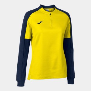 JOMA WOMEN'S ECO CHAMPIONSHIP SWEATSHIRT YELLOW NAVY
