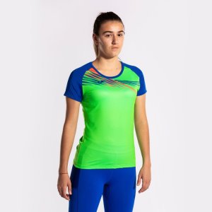 JOMA ELITE X SHORT SLEEVE T-SHIRT FLUOR GREEN ROYAL