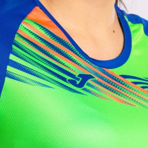 JOMA ELITE X SHORT SLEEVE T-SHIRT FLUOR GREEN ROYAL
