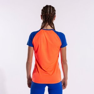 JOMA ELITE X SHORT SLEEVE T-SHIRT FLUOR CORAL ROYAL