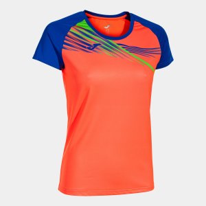 JOMA ELITE X SHORT SLEEVE T-SHIRT FLUOR CORAL ROYAL