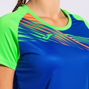JOMA ELITE X SHORT SLEEVE T-SHIRT ROYAL FLUOR GREEN
