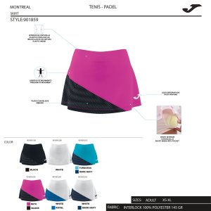 JOMA MONTREAL SKIRT FLUOR TURQUOISE-NAVY