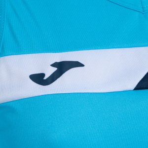 JOMA COURT SLEEVELESS SHIRT FLUOR TURQUOISE NAVY WHITE