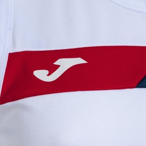 JOMA COURT SLEEVELESS SHIRT WHITE RED NAVY