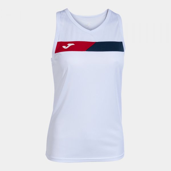 JOMA COURT SLEEVELESS SHIRT WHITE RED NAVY