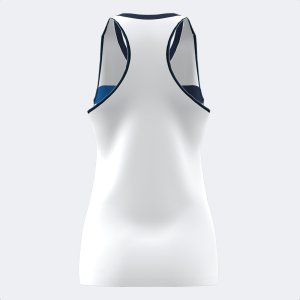JOMA COURT SLEEVELESS SHIRT WHITE ROYAL NAVY