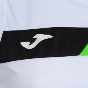 JOMA COURT SLEEVELESS SHIRT WHITE FLUOR GREEN BLACK
