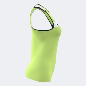 JOMA COURT SLEEVELESS SHIRT LIME BLACK WHITE