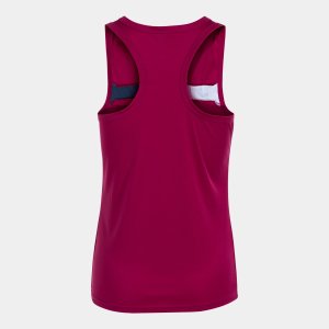 JOMA COURT SLEEVELESS SHIRT CRIMSON NAVY WHITE