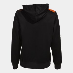 JOMA ECO SUPERNOVA ZIP-UP HOODIE BLACK ORANGE