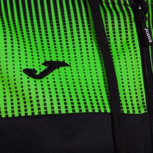 JOMA ECO SUPERNOVA ZIP-UP HOODIE BLACK FLUOR GREEN