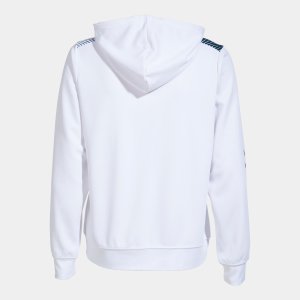 JOMA ECO SUPERNOVA ZIP-UP HOODIE WHITE NAVY
