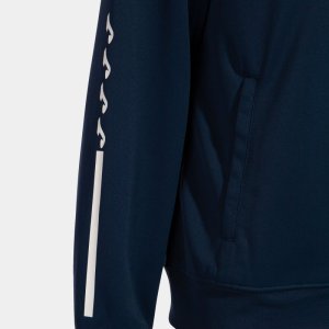 JOMA ECO SUPERNOVA ZIP-UP HOODIE NAVY WHITE