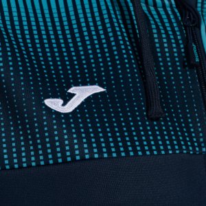 JOMA ECO SUPERNOVA ZIP-UP HOODIE NAVY FLUOR TURQUOISE