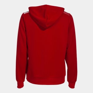 JOMA ECO SUPERNOVA ZIP-UP HOODIE RED WHITE