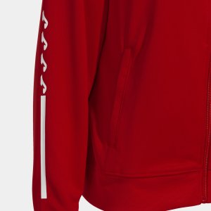 JOMA ECO SUPERNOVA ZIP-UP HOODIE RED WHITE