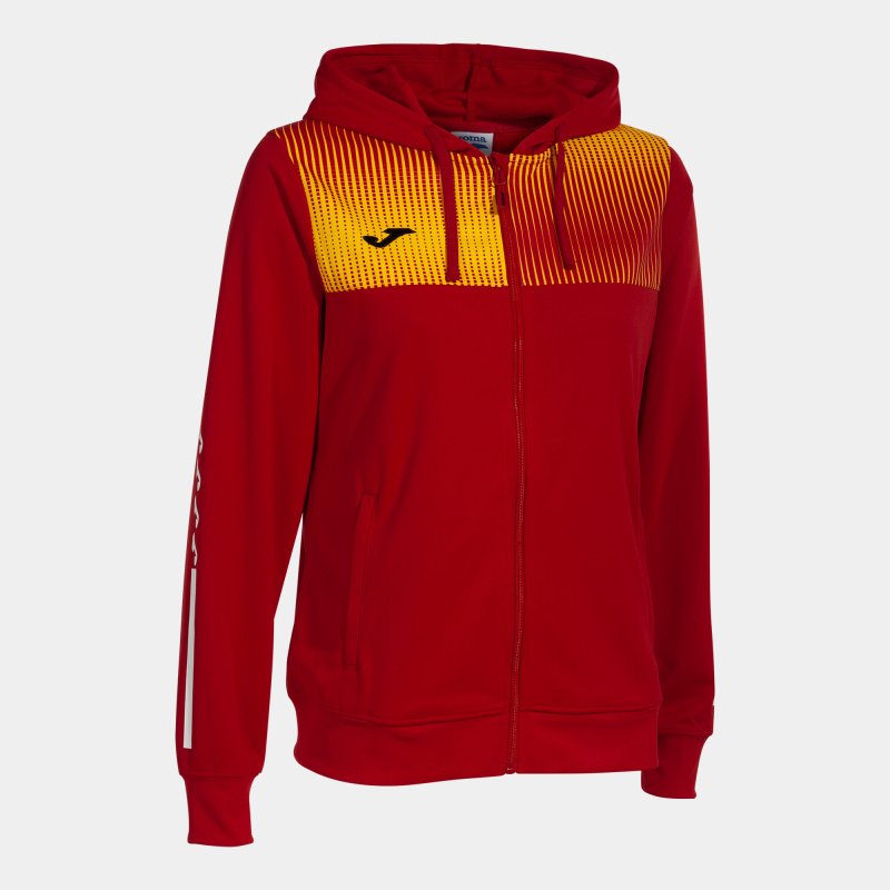 JOMA ECO SUPERNOVA ZIP-UP HOODIE RED YELLOW