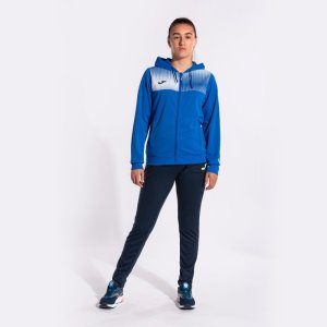 JOMA ECO SUPERNOVA ZIP-UP HOODIE ROYAL WHITE