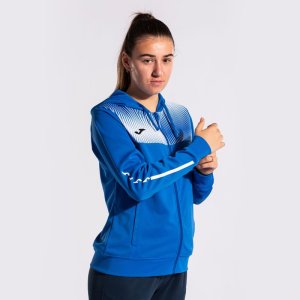JOMA ECO SUPERNOVA ZIP-UP HOODIE ROYAL WHITE