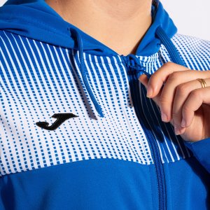 JOMA ECO SUPERNOVA ZIP-UP HOODIE ROYAL WHITE