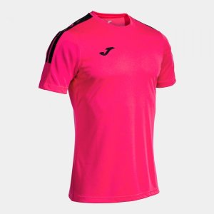 JOMA OLIMPIADA ALL SPORT SHORT SLEEVE T-SHIRT FUCHSIA BLACK