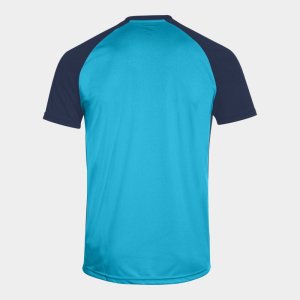 JOMA SHIRT SHORT SLEEVE MAN TIGER VI TURQUOISE NAVY BLUE