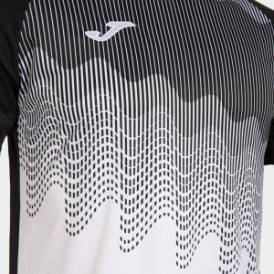 JOMA SHIRT SHORT SLEEVE MAN TIGER VI WHITE BLACK
