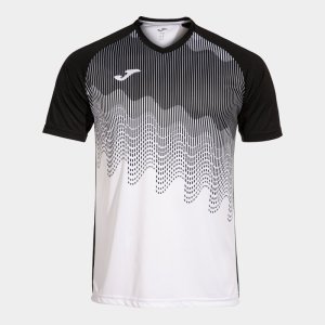 JOMA SHIRT SHORT SLEEVE MAN TIGER VI WHITE BLACK
