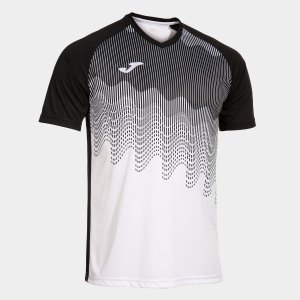 JOMA SHIRT SHORT SLEEVE MAN TIGER VI WHITE BLACK