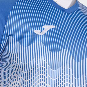 JOMA SHIRT SHORT SLEEVE MAN TIGER VI WHITE ROYAL BLUE