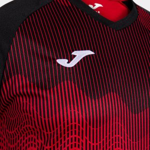 JOMA SHIRT SHORT SLEEVE MAN TIGER VI RED BLACK