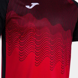 JOMA SHIRT SHORT SLEEVE MAN TIGER VI RED BLACK